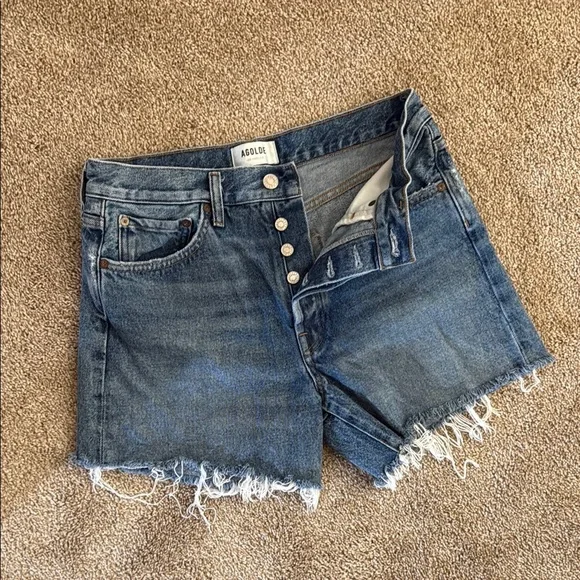 Agolde Parker Long Short in Skywave - Picture 5 of 10